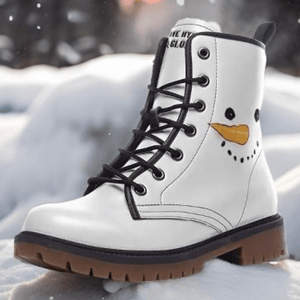 Happy Snowman boot in snow by Love Hype and Glory