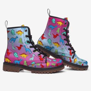 Cute Dinosaur Vegan Friendly Mismatched Unisex Boots